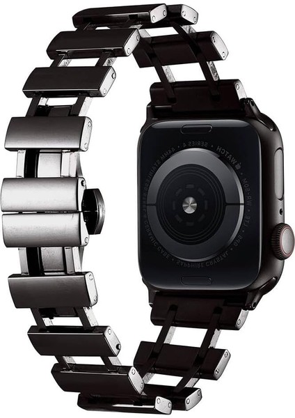 Apple Ile Uyumlu Watch 38MM/40MM Krd-96 Metal Kordon Siyah