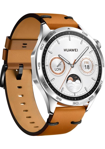 Huaweı Watch ile Uyumlu 22 mm El Yapımı Hakiki Deri Kordon Ekstra Yumuşak ve Konforlu Kullanım (Gt4/watch 4 Pro/gt3/gt3 Pro/gt2/gt2 Pro) Watch (Gear S3 Frontier/galaxy Watch 46MM) (Açık Taba)
