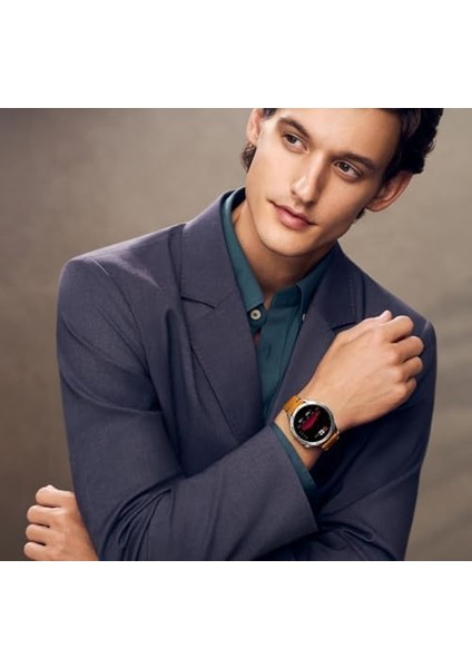 Huaweı Watch ile Uyumlu 22 mm El Yapımı Hakiki Deri Kordon Ekstra Yumuşak ve Konforlu Kullanım (Gt4/watch 4 Pro/gt3/gt3 Pro/gt2/gt2 Pro) Watch (Gear S3 Frontier/galaxy Watch 46MM) (Açık Taba) modelleri