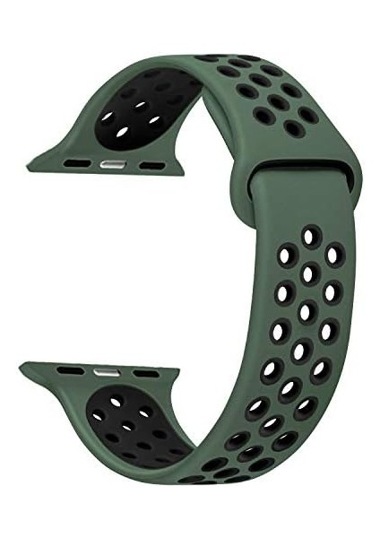 Apple Watch Series 4 40MM Için Kordon Rainbow Band Yeşil Siyah [watch Series 4 40MM ile Uyumlu Kordon - Yeşil Siyah] modelleri