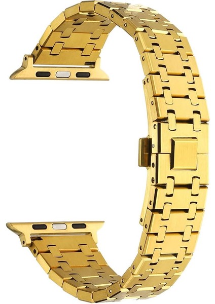 Apple Ile Uyumlu Watch 38MM/40MM Krd-83 Metal Kordon Gold