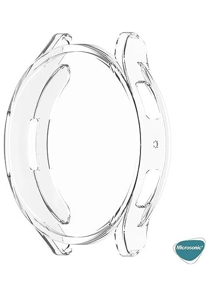 Samsung Galaxy Watch 6 40MM Için Kılıf Ekranı Tam Kaplayan 360 Full Round Soft Silicone Şeffaf [galaxy Watch 6 40MM ile Uyumlu Kılıf - Şeffaf]