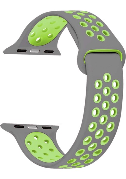Apple Watch Se 40MM Için Kordon Rainbow Band Gri Yeşil [watch Se 40MM ile Uyumlu Kordon - Gri Yeşil]
