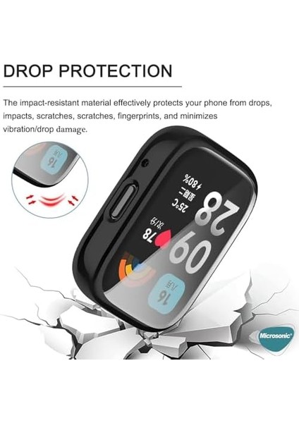 Xiaomi Redmi Watch 3 Için Kılıf 360 Full Round Soft Silicone Şeffaf [redmi Watch 3 ile Uyumlu Kılıf - Şeffaf]