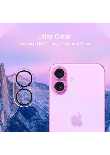 Trend iPhone 16 ve 16 Plus Uyumlu Full Kamera Lens Koruyucu Temperli Cam Kamera Koruyucu 9h Sertlik Hd Şeffaf Kamera Lens Kapağı Cam Film fiyatları