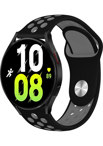 20MM Akıllı Saat Modelleri Için Samsung Galaxy Watch 6/5/4 Serisi (40MM/44MM) Watch 6/4 Classic (43MM/42MM) Samsung Watch 5 Pro 45MM Uyumlu Delikli Silikon Kordon