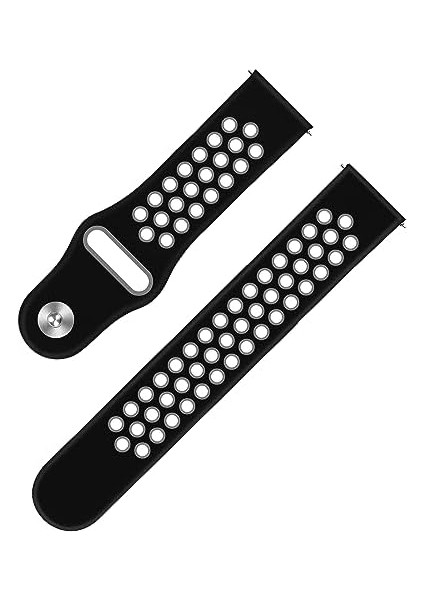 20MM Akıllı Saat Modelleri Için Samsung Galaxy Watch 6/5/4 Serisi (40MM/44MM) Watch 6/4 Classic (43MM/42MM) Samsung Watch 5 Pro 45MM Uyumlu Delikli Silikon Kordon modelleri