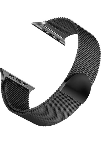 Apple Watch Ultra Için Kordon Luxe Metal Twist Siyah [watch Ultra ile Uyumlu Kordon, Kayış - Siyah]