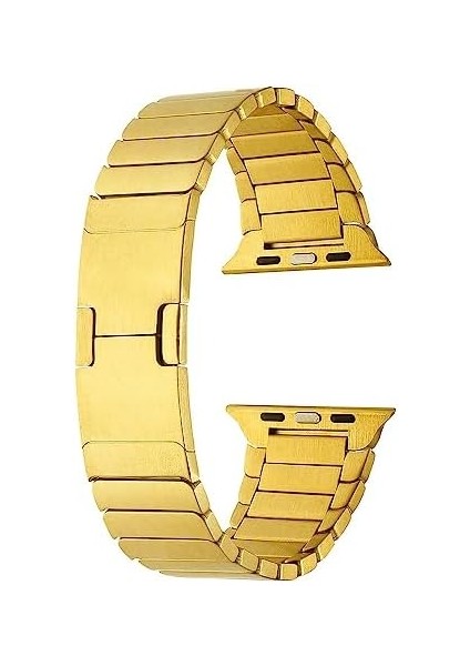 Apple Ile Uyumlu Watch 42MM Krd-82 Metal Kordon Gold fiyatları