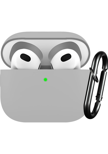 Airpods 3 Lansman Silikon Kılıf (Gri)