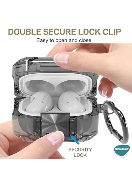 Samsung Galaxy Buds 2 Pro Için Kılıf Safety Lock Protection Şeffaf [buds 2 Pro ile Uyumlu Kılıf - Şeffaf]
