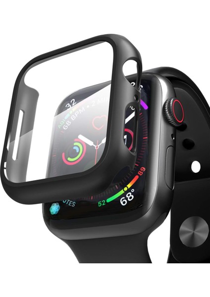 Apple Watch Series 9 41MM Kılıf Matte Premium Slim Watchband Siyah