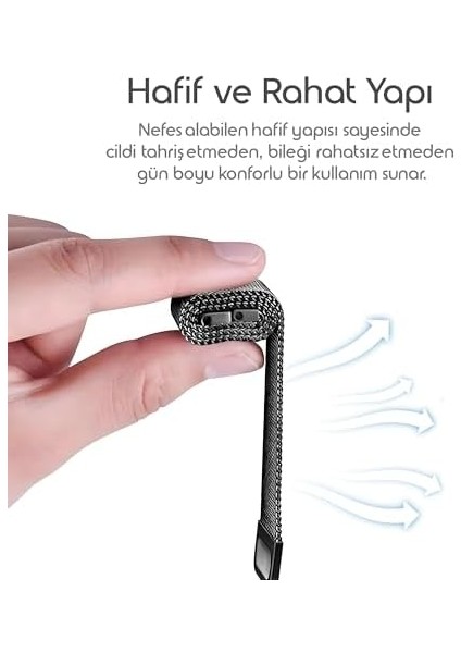 18MM Akıllı Saat Modelleri Için Huawei Watch Gt4 41MM Ile Uyumlu Manyetik Tasarımlı Terleme Yapmayan Nefes Alabilir Hafif Yapılı Deformasyona Dayanıklı Metal Hasırlı Kordon modelleri