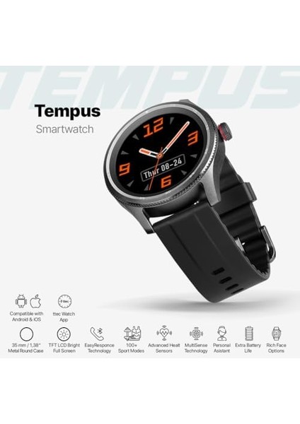 Tempus 35MM Tft Ekranlı Yuvarlak Metal Kasa Akıllı Saat modelleri
