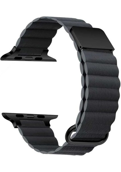 ​​​apple Ile Uyumlu Watch Ultra 42/44/49MM Krd-78 Pu Deri Kordon Strap Kayış Lacivert fiyatları