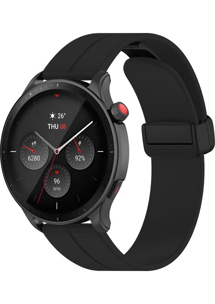 46MM Akıllı Saat Modelleri Için Huaweı Watch (Gt4/watch 4 Pro/gt3/gt3 Pro/gt2/gt2 Pro) Samsung (Gear S3 Frontier/galaxy Watch 46MM) Katlanır Manyetik Tokalı 22MM Silikon Kordon