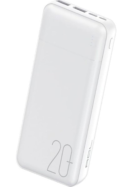 20000 Mah 2.4A Powerbank Taşınabilir Şarj Cihazı, PW-105 (Beyaz)