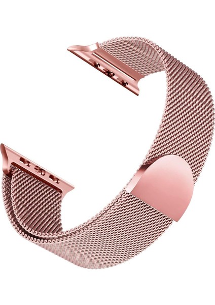 Apple Watch Series 8 41MM Için Kordon Luxe Metal Twist Rose Gold [watch Series 8 41MM ile Uyumlu Kordon, Kayış - Rose Gold]