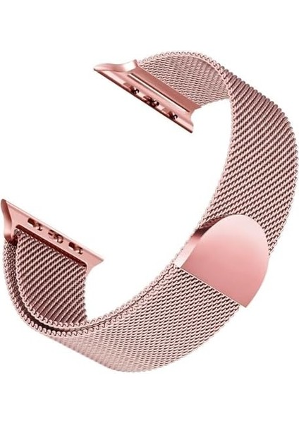 Apple Watch Series 8 41MM Için Kordon Luxe Metal Twist Rose Gold [watch Series 8 41MM ile Uyumlu Kordon, Kayış - Rose Gold]