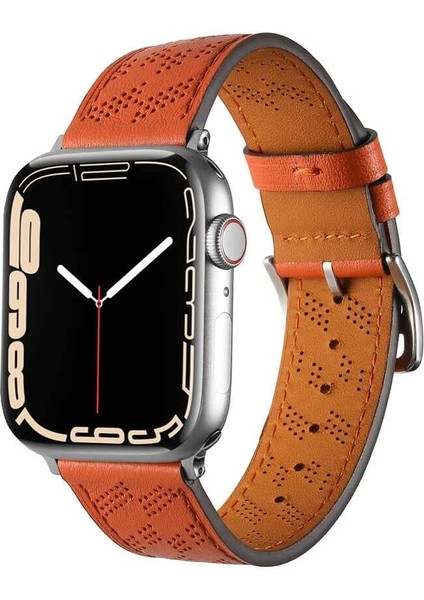 ​​​apple Ile Uyumlu Watch 38MM/40MM Krd-76 Pu Deri Kordon Strap Kayış Mürdüm
