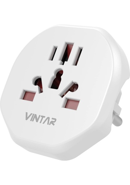 Alman Topraklı Soketler Için Evrensel Adaptör (Ve Yabancı Cihazlar, Örneğin Ingiltere, Abd, Çin, Italya, Isviçre Vs.) Seyahat Fişi Seyahat Adaptörü Priz Adaptörü