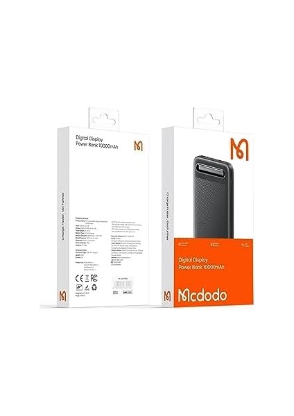 10000MAH Powerbank LED Ekranlı 10.000 Mah Taşınabilir Şarj Cihazı Siyah MC-4422 modelleri