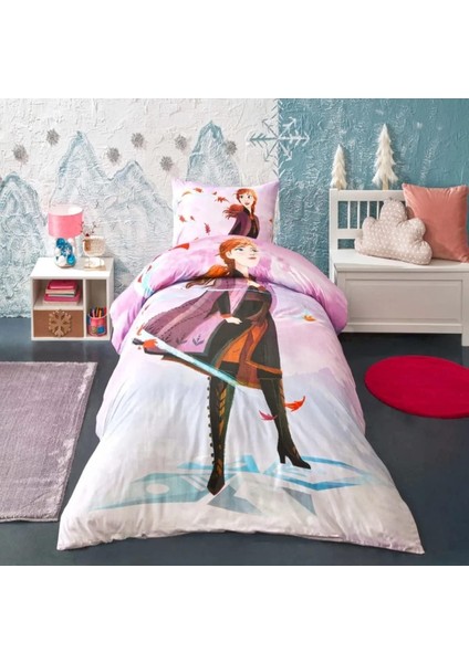 Lisanslı Pamuk Frozen Breezy Nevresim Takımı Çok Renkli Tek Kişilik