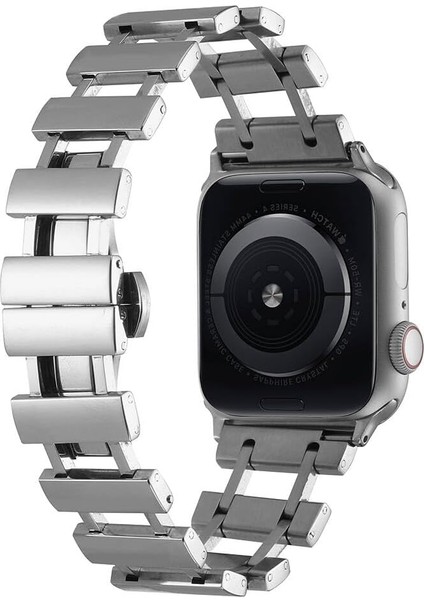 Apple Ile Uyumlu Watch 38MM/40MM Krd-96 Metal Kordon Gümüş