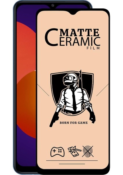 Samsung Galaxy M12 ve A12 Uyumlu Mat Seramik Nano 9d Ekran Tam Kaplayan Kavisli Kırılmaz Cam İnce Ekran Koruyucu (Anti Parmak Izi)