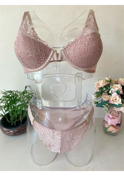 Fairy V Detaylı Dantelli Sütyen Takımı