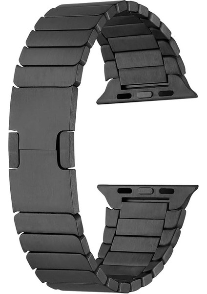 Apple Ile Uyumlu Watch 38MM/40MM Krd-82 Metal Kordon Siyah