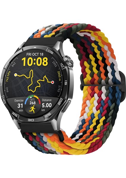 46MM Akıllı Saat Modelleri Için Huaweı Watch (Gt4/watch 4 Pro/gt3/gt3 Pro/gt2/gt2 Pro) Samsung Watch (Gear S3 Frontier/galaxy Watch 46MM) Örgü Solo Loop 22MM Elastik Kumaş Kordon