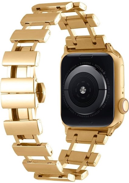 Apple Ile Uyumlu Watch 38MM/40MM Krd-96 Metal Kordon Gold