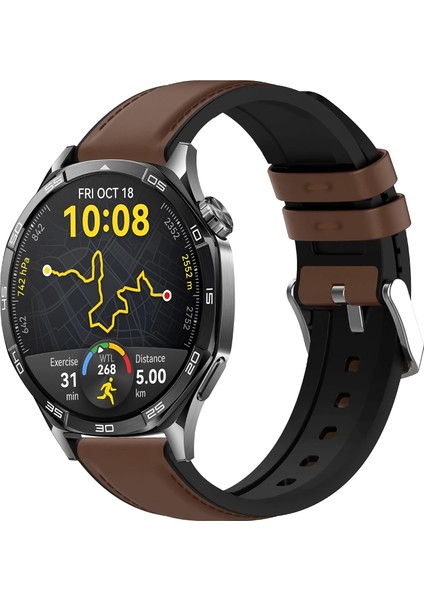 22MM ile Uyumlu Saatler Için Yumuşak Suni Deri 46MM Silikon Kordon Huaweı Watch (Gt5 Pro/gt5/gt4/watch 4 Pro/gt3/gt3 Pro/gt2/gt2 Pro) Galaxy Watch (Gear S3/watch 46MM)