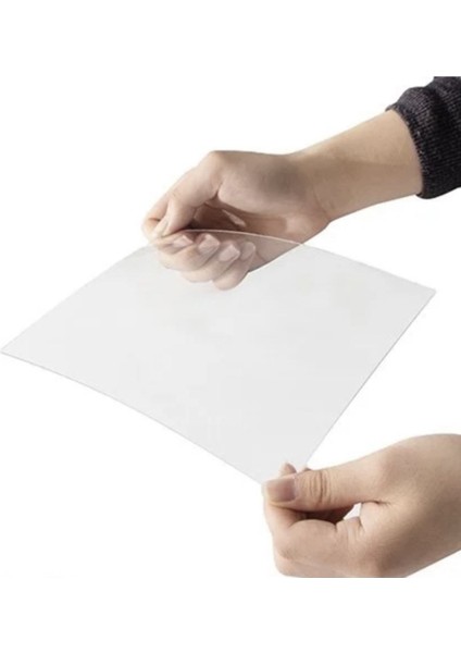 0.80 mm Şeffaf Pet-G Levha 30 x 42 A3 Çift Taraflı Jelatinlidir