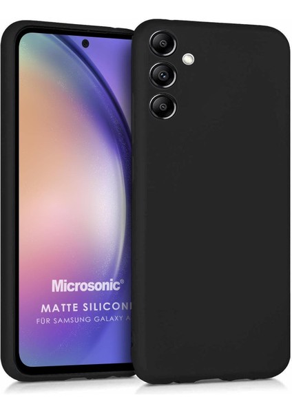 Matte Silicone Samsung Galaxy A54 Için Kılıf Siyah [galaxy A54 ile Uyumlu Kılıf - Siyah]