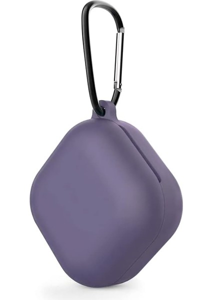 Samsung Galaxy Buds 2 Pro Için Kılıf Askılı Mat Silikon Lavanta Grisi [buds 2 Pro ile Uyumlu Kılıf - Lavanta Grisi]