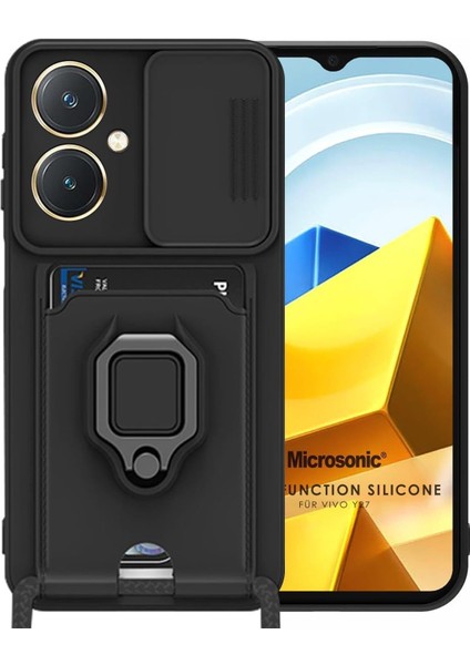 Vivo Y27 Için Kılıf Multifunction Silicone Siyah [Y27 ile Uyumlu Kılıf - Siyah]