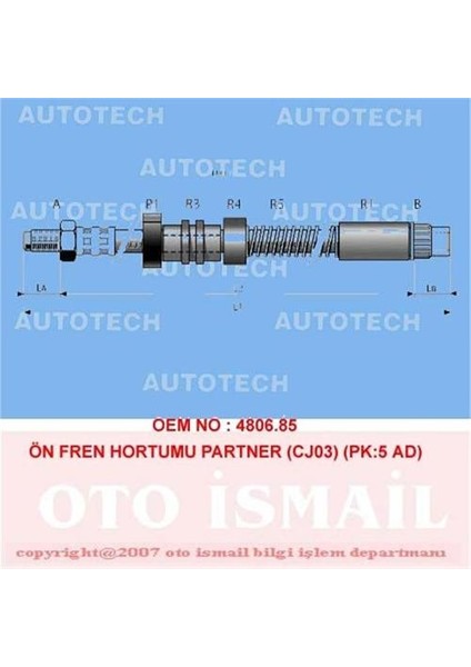 Ön Fren Hortumu Partner CJ03 Pk:5 Ad