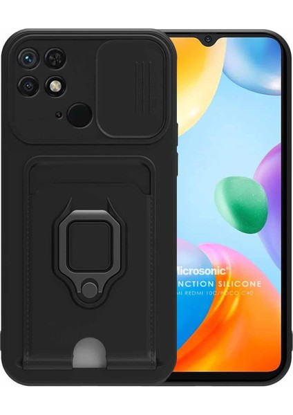 Xiaomi Redmi 10C Için Kılıf Multifunction Silicone Siyah [redmi 10C ile Uyumlu Kılıf - Siyah]