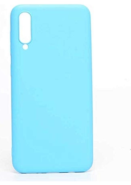 8513 Galaxy A50 ile Uyumlu Kılıf Inci Silikon, Açık Mavi