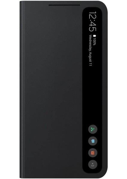 Galaxy S21 Fe Smart Clear View Kılıf-Siyah EF-ZG990CBEGTR