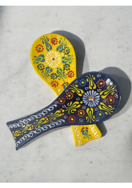 Dekoratif Tasarım Kirli Kaşıklık, Kepçe Altlığı, Çini / Seramik Tamamen El Yapımı modelleri