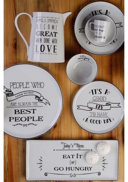 Be Happy 31 Parça 6 Kişilik Kahvaltı Takımı