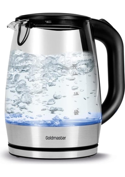 Aquarıne 1.7 Lt Işıklı Cam Kettle Su Isıtıcı