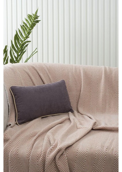 Home Gri Panorama Krem Biyeli Kırlent Kılıfı 3 Farklı Biye Seçeneğiyle, 45 x 45, O220008945451