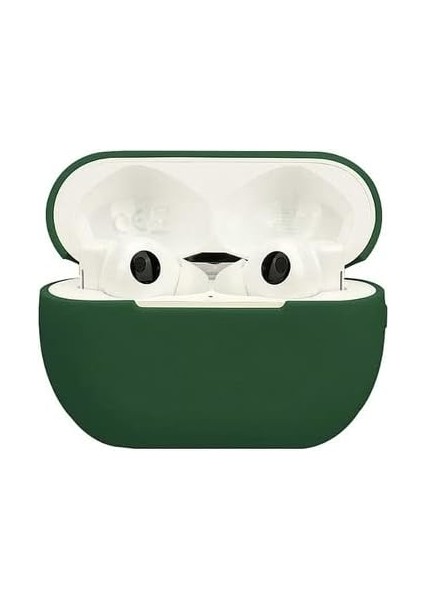 Huawei Freebuds 4 Ile Uyumlu Çengelli Smooth Matte Tpu Kılıf, Koyu Yeşil