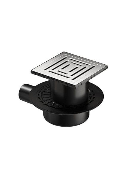 V-Flow Kare 5607318 Yalıtımlı Duş Kanalı, Yandan Çıkışlı, 15X15 Cm, Dk 800 Kapak, Parlak Krom modelleri