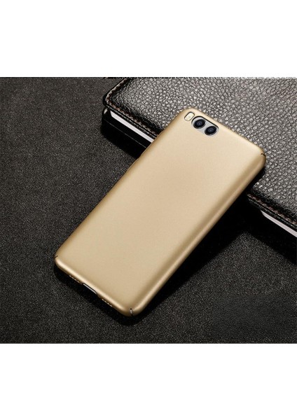 Mi 6 Uyumlu Sert Rubber Silikon Kılıf (Altın Rengi)