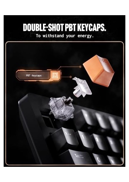 Arcplay Rgb Ingilizce Q Kablolu Mekanik Gaming Klavye Oyuncular Için Tasarlandı Multi-Fonksiyon Ses Ayarı (Cherry Mx Brown Switch / 8000 Hz Rapid Speed For Performance) PJ2100US - APP06427